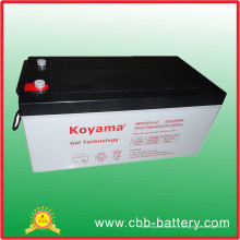 La batterie profonde de cycle de la batterie 12V250ah de gel d&#39;acide au plomb scellée par prix usine pour le système d&#39;alimentation solaire / vent / UPS